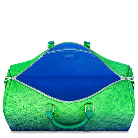 louis vuitton keepall xs taurillon illusion blue/green|Louis Vuitton Keepall 50B Taurillon Illusion .